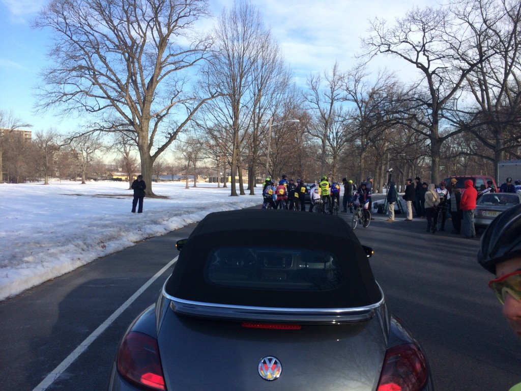 Our lead vehicle was a VW Beetle! How cool!!