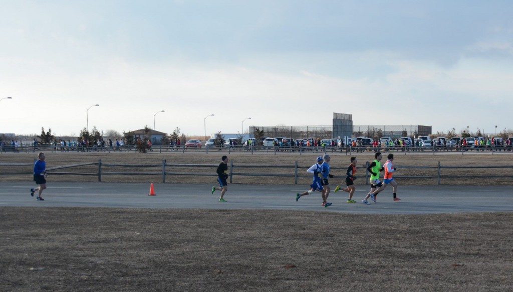 running in the front pack