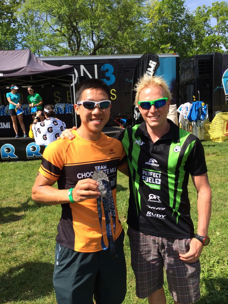 Tim Russell & me collecting our awards